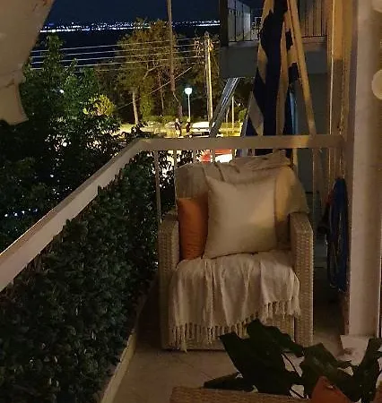 アパート Sea View Across The Golden Bay Beach, Cosy Sunny, Spacious In Aretsou Kalamaria *